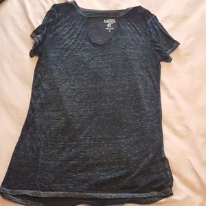 Navy blue tee with attached choker